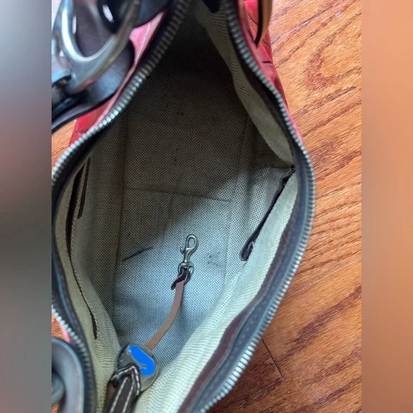 Dooney & Bourke Cranberry Croc-Embossed Leather Shoulder Bag - Picture 6 of 6